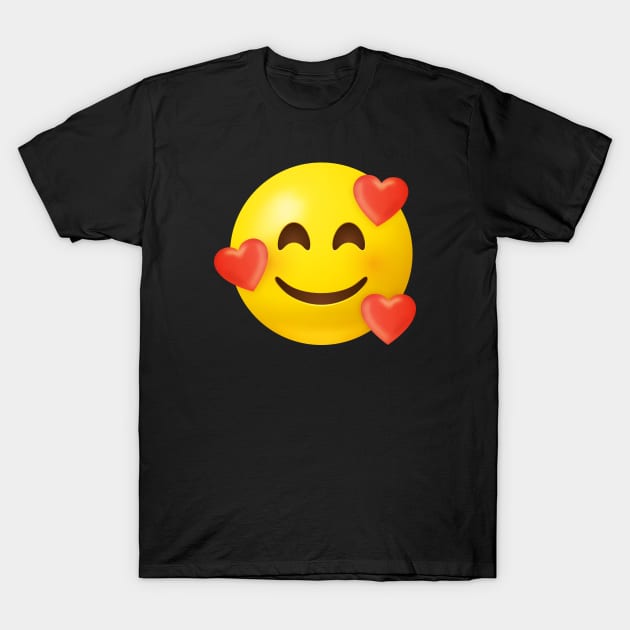 Emoji with hearts T-Shirt by Vilmos Varga